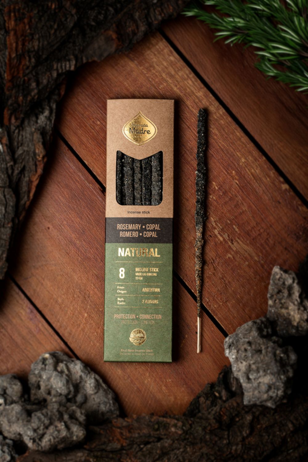 Encens naturel deux parfums Copal - Romarin