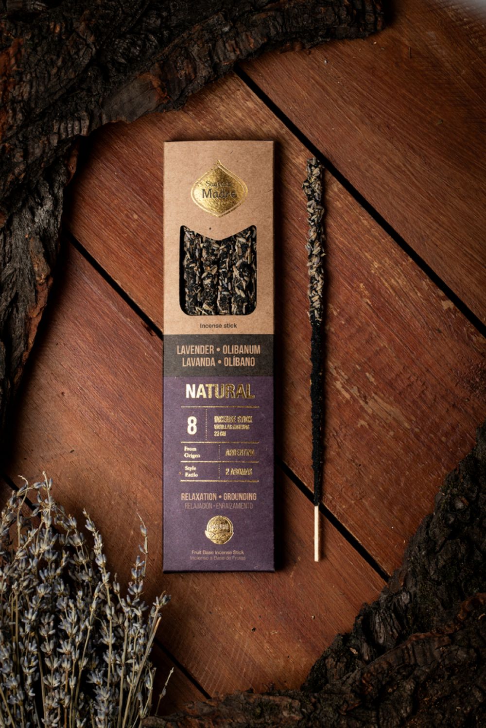 Encens naturel deux parfums Lavande - Oliban