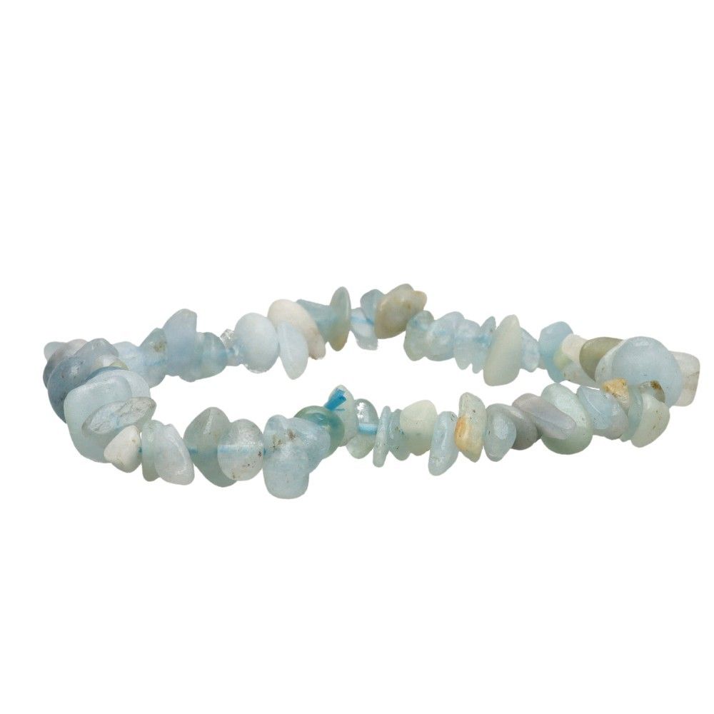 Pulsera Chip de Aguamarina Calidad A