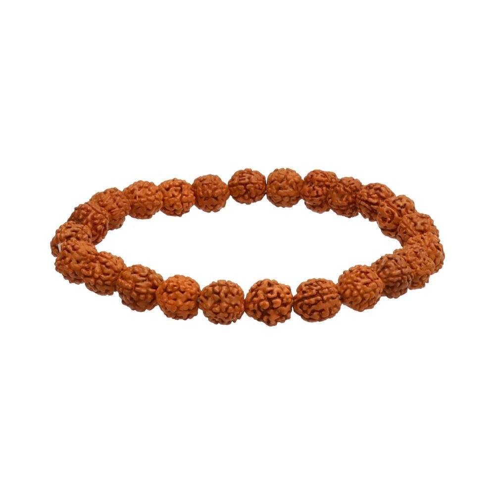 Bracelet de graines de Rudraksha 8 mm