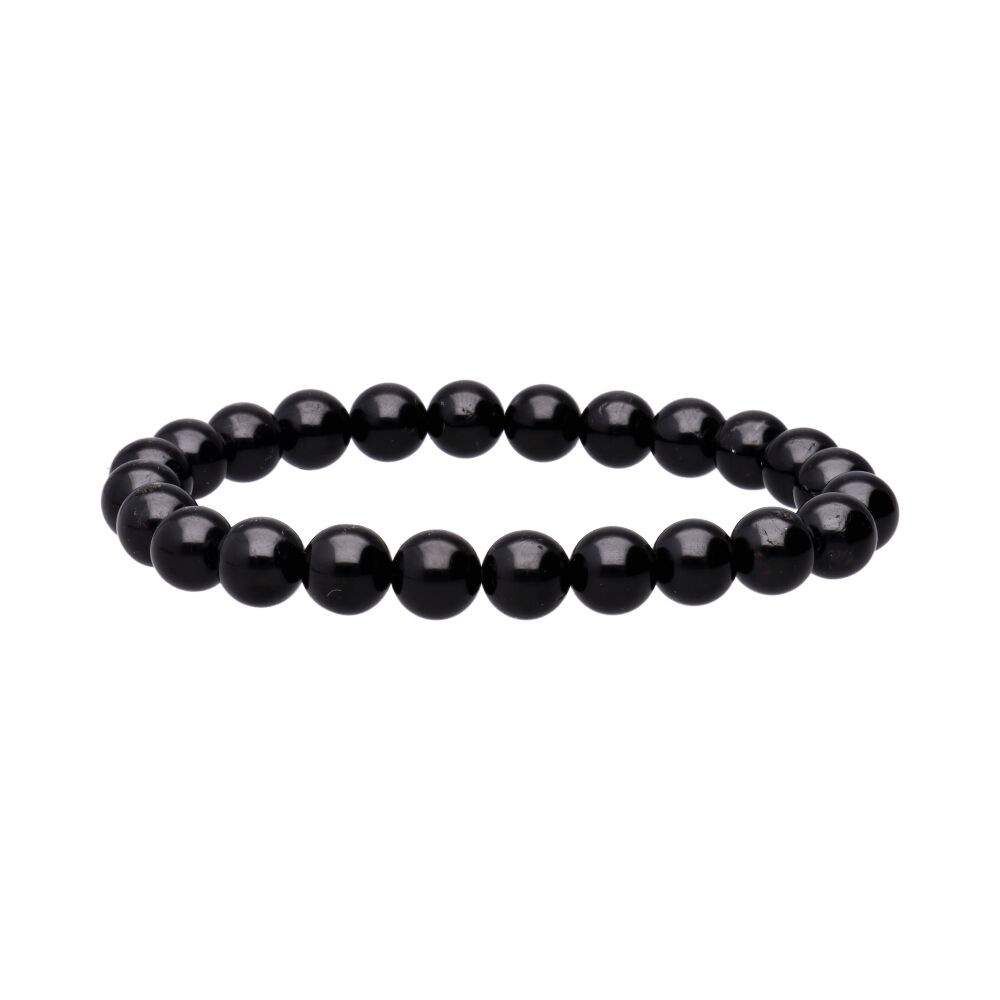 Bracelet en tourmaline noire de 8 mm