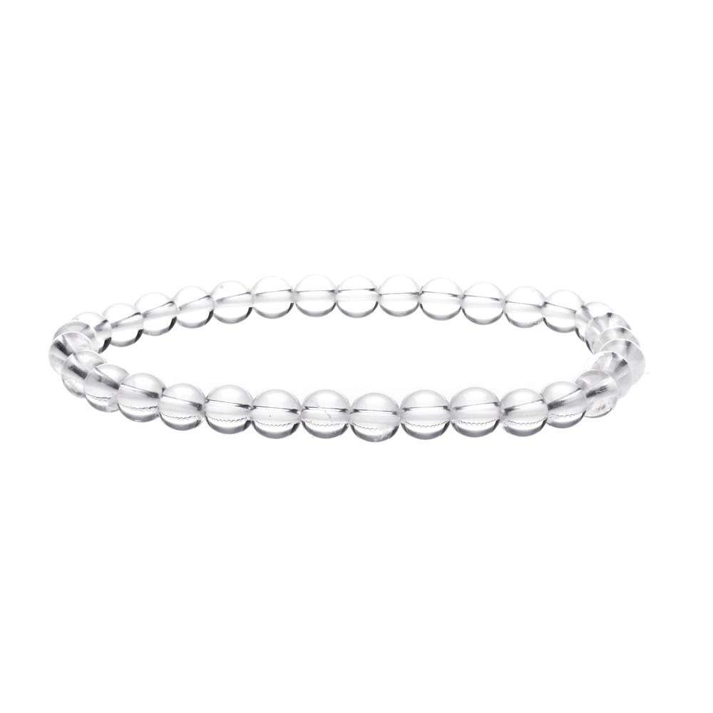 Bracelet en quartz blanc de 6 mm