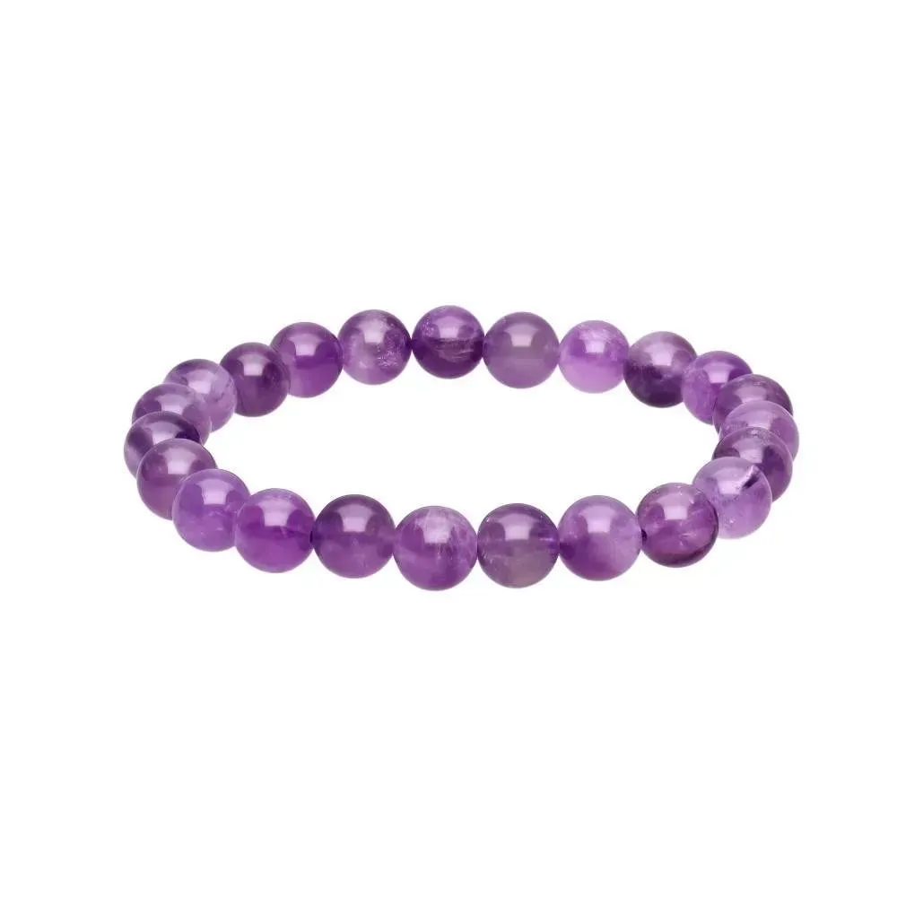 Bracelet en améthyste de 8 mm