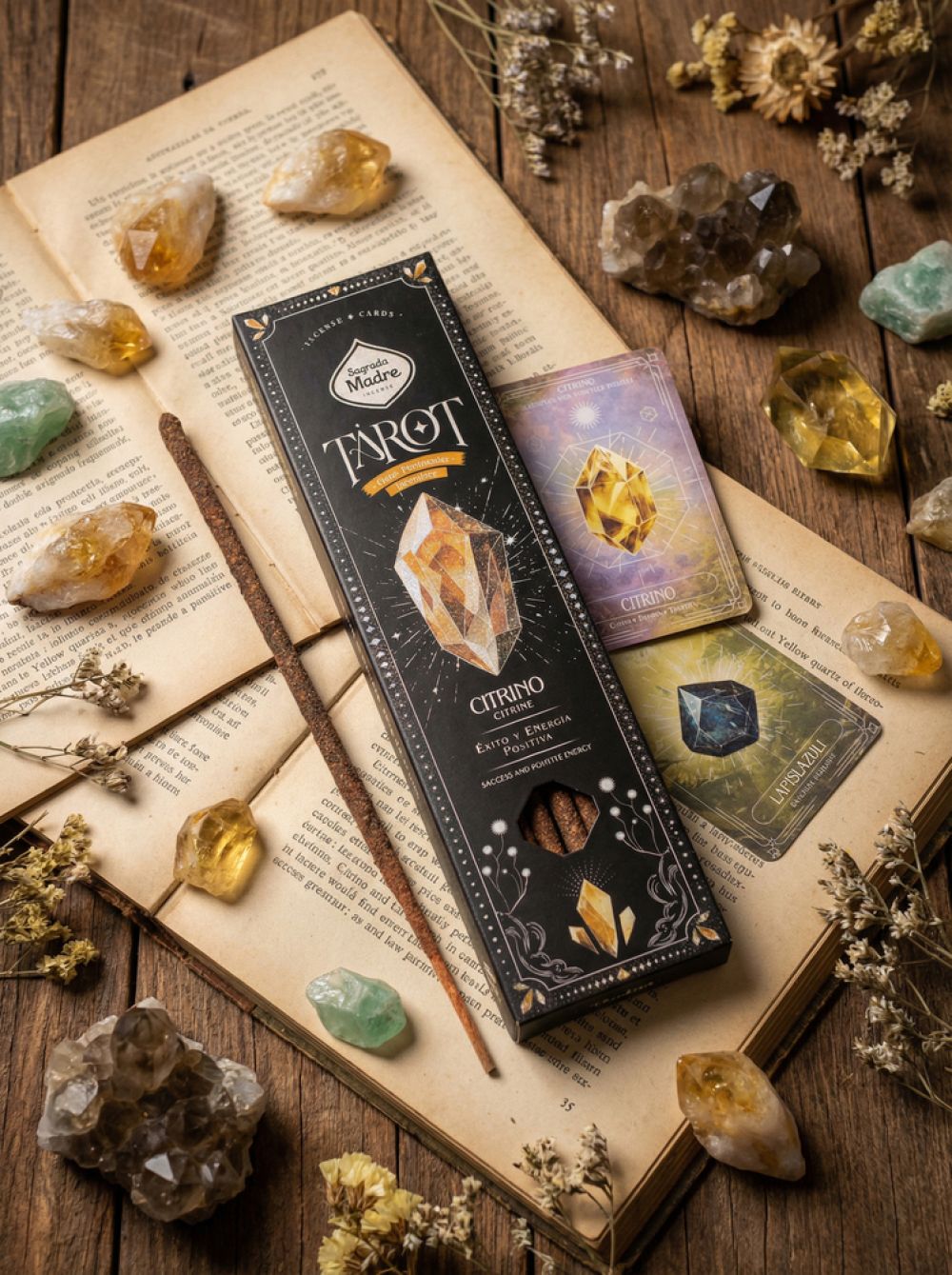 Encens Tarot Gemmes Citrine - Orange et Épices