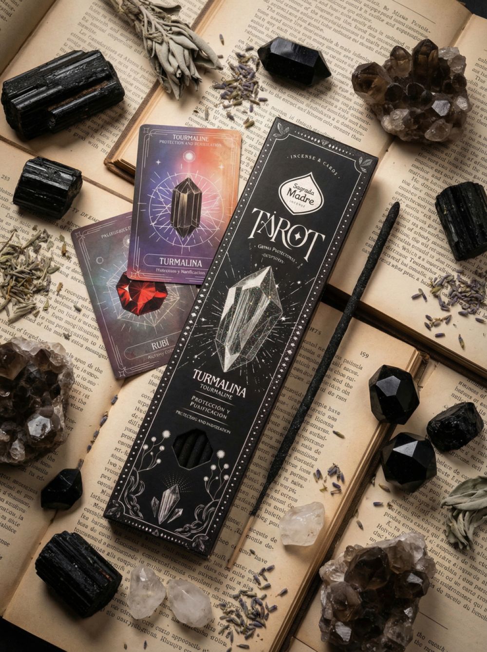 Encens Tarot Gemmes Tourmaline - Myrrhe et Jasmin