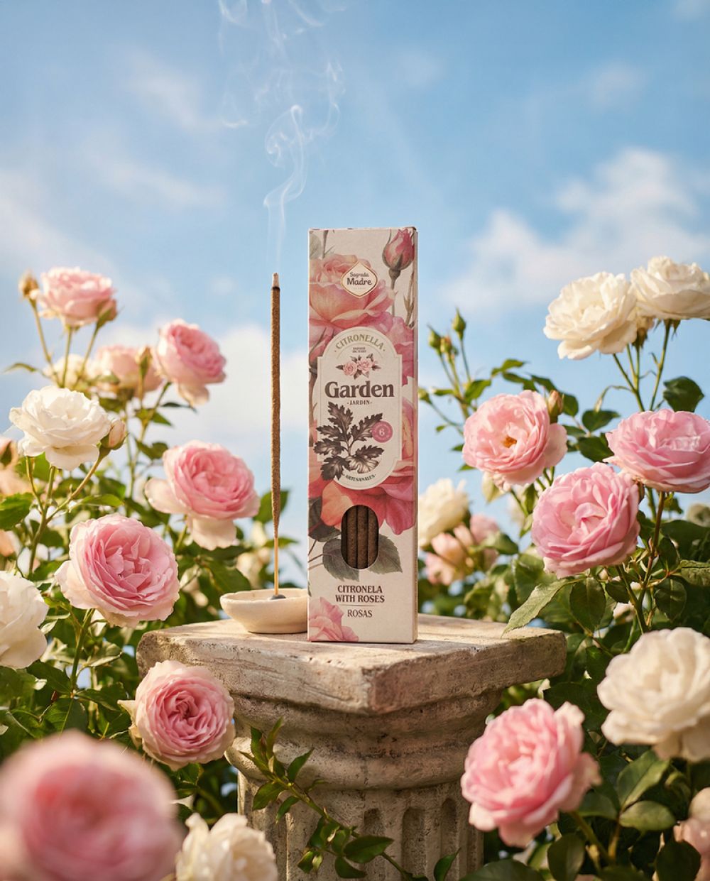 ENCENS GARDEN À LA CITRONNELLE ET AUX ROSES
