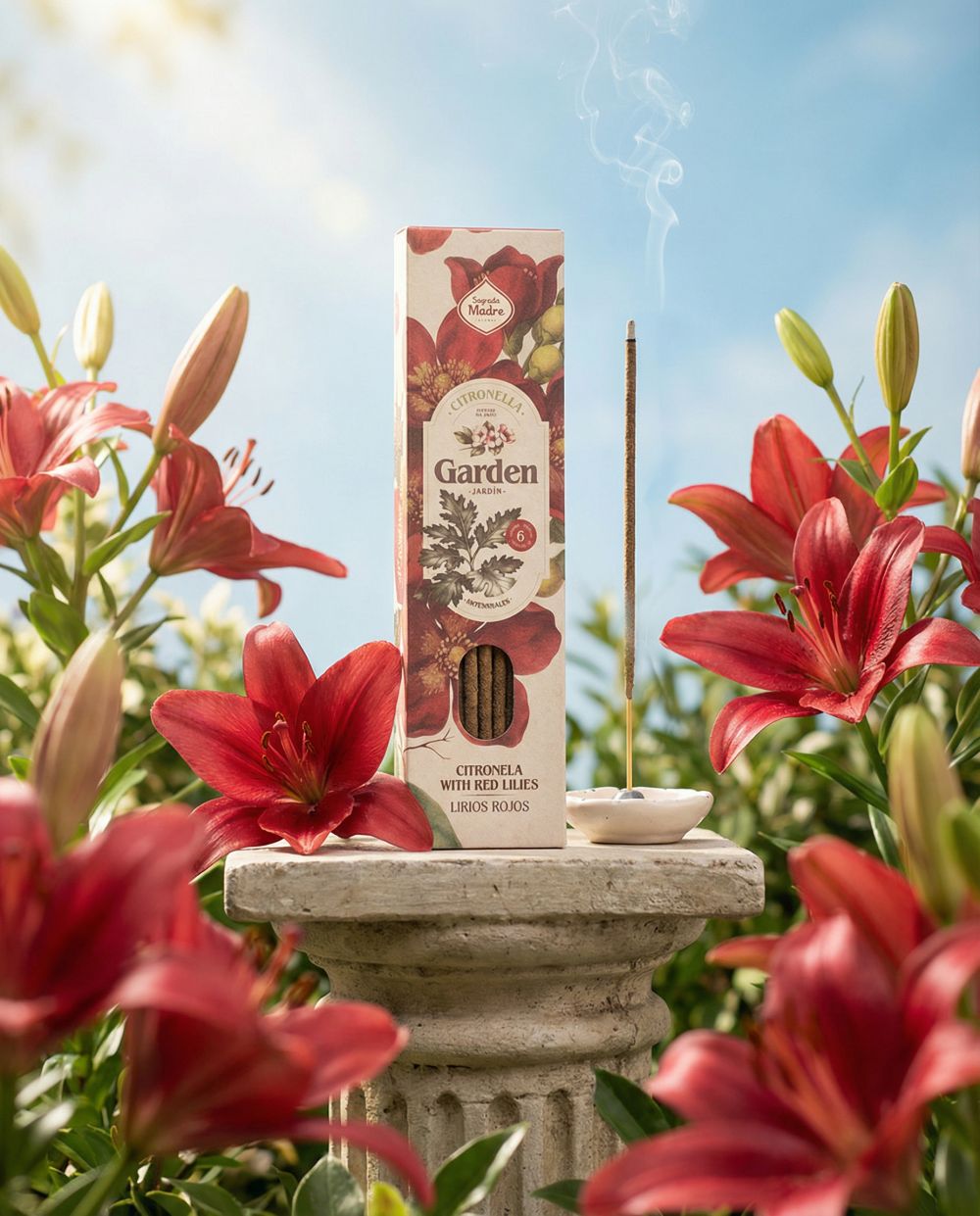 Encens Garden Citronnelle et Lys rouges